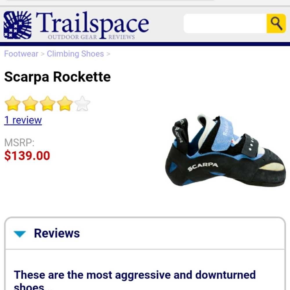 Scarpa Rockette climbing shoes